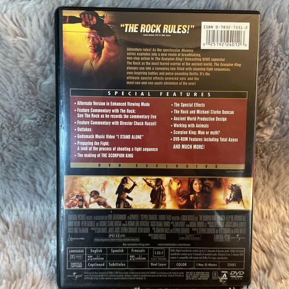 Scorpion King 1 2 DVD Lot Bundle Rise of a Warrior Dwayne The Rock Johnson - Picture 4 of 16